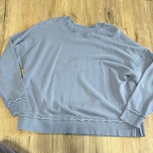 Natural Reflections Blue Textured Sweatshirt